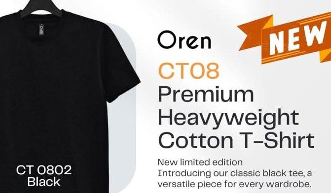 [NEW] Oren Sport New Arrivals - Premium Heavyweight Cotton T-Shirts (CT08)