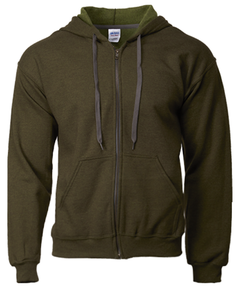 Gildan 18700 Unisex Vintage Full Zip Hooded Sweatshirt – 270GM