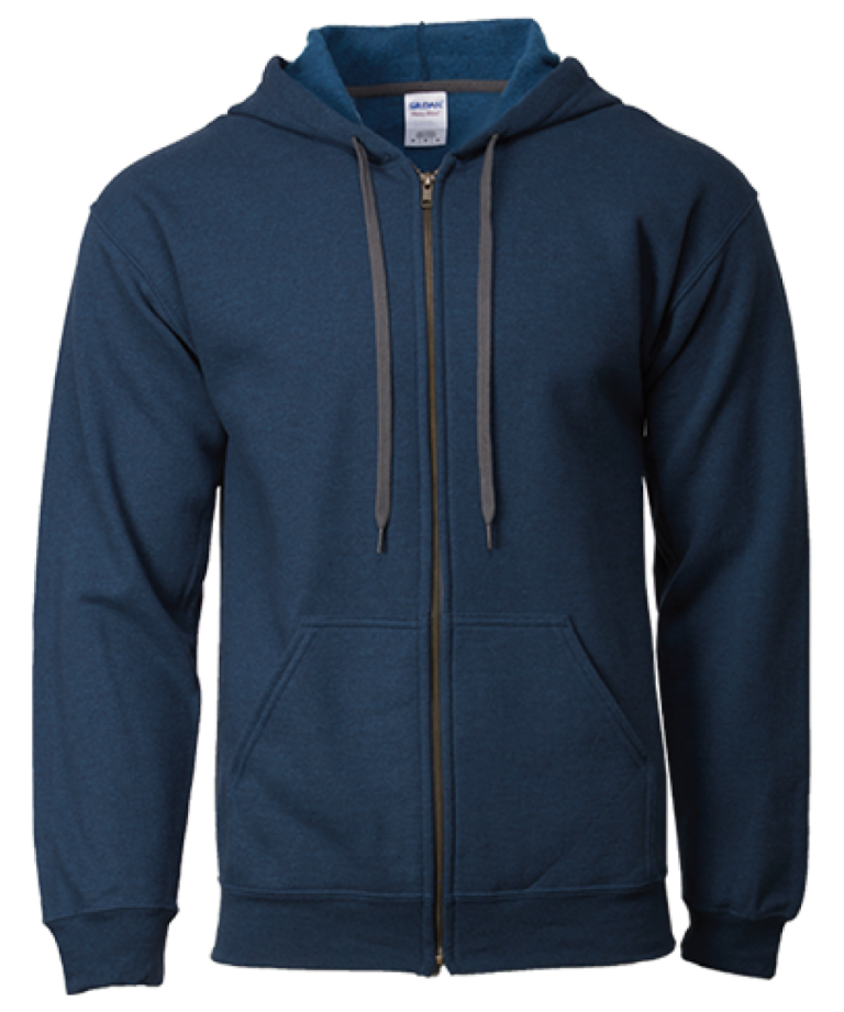 Gildan 18700 Unisex Vintage Full Zip Hooded Sweatshirt – 270GM