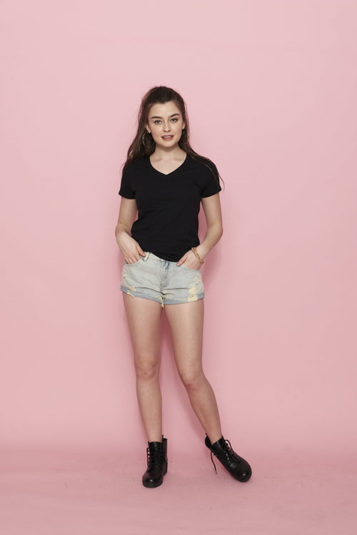 Gildan 63V00L Softstyle Ladies V-Neck T-Shirt – 150gm