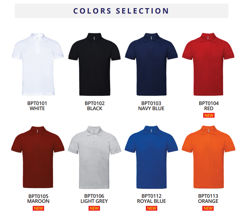 BPT01 - Beam Lacoste Cotton Polo T-shirt (Unisex)