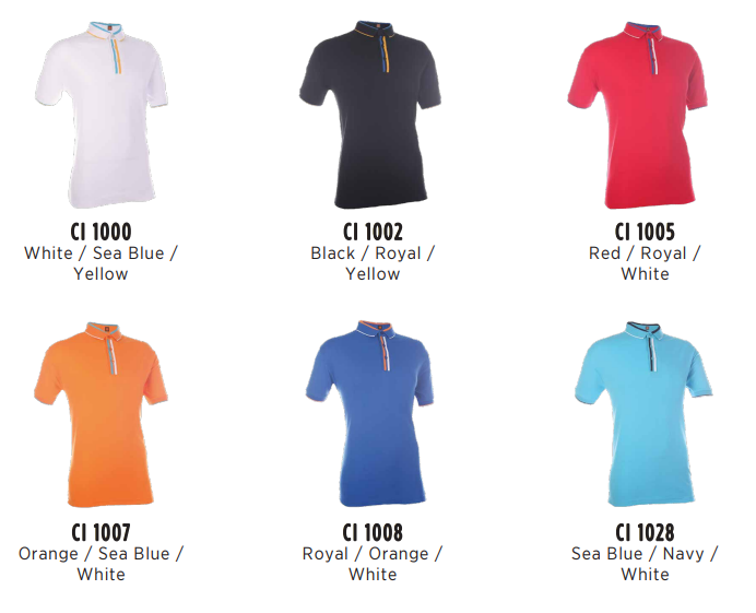 CI10 - Unisex CVC Cotton Interlock Tipped Polo Shirt 210gsm