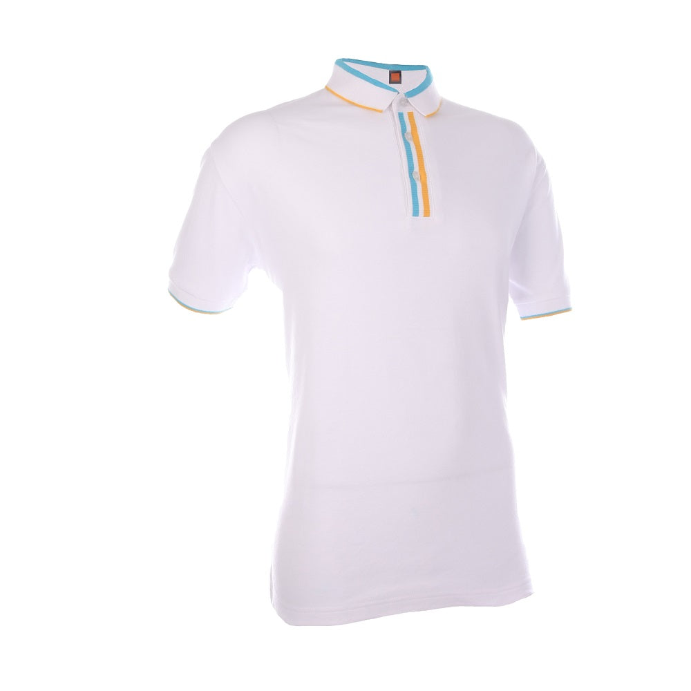 CI10 - Unisex CVC Cotton Interlock Tipped Polo Shirt 210gsm