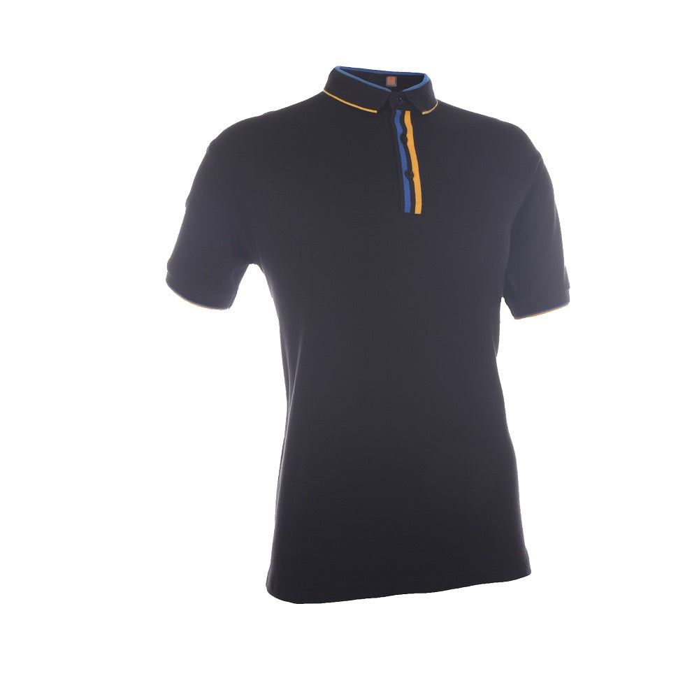 CI10 - Unisex CVC Cotton Interlock Tipped Polo Shirt 210gsm