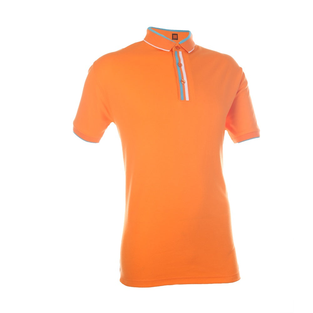 CI10 - Unisex CVC Cotton Interlock Tipped Polo Shirt 210gsm