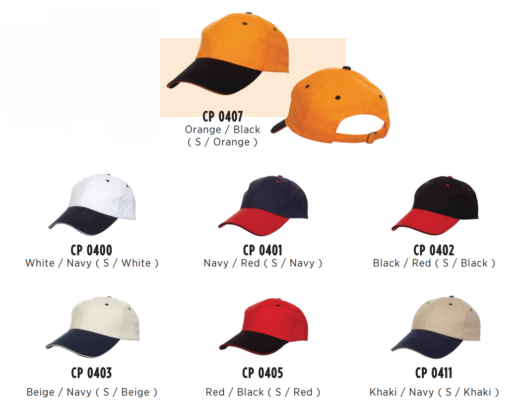CP04 - COTTON BASEBALL CAP