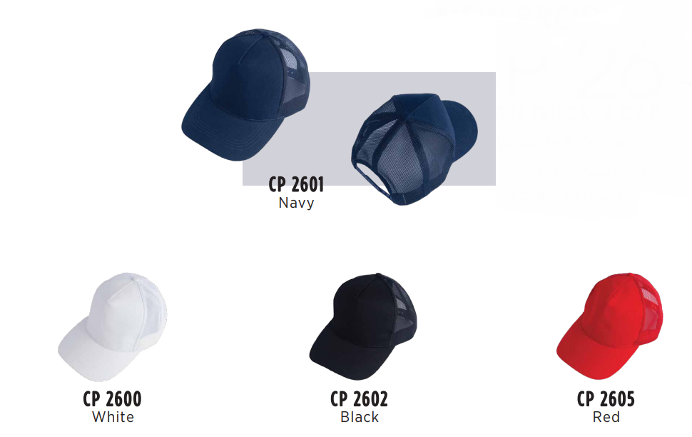CP26 - COTTON TRUCKER CAP