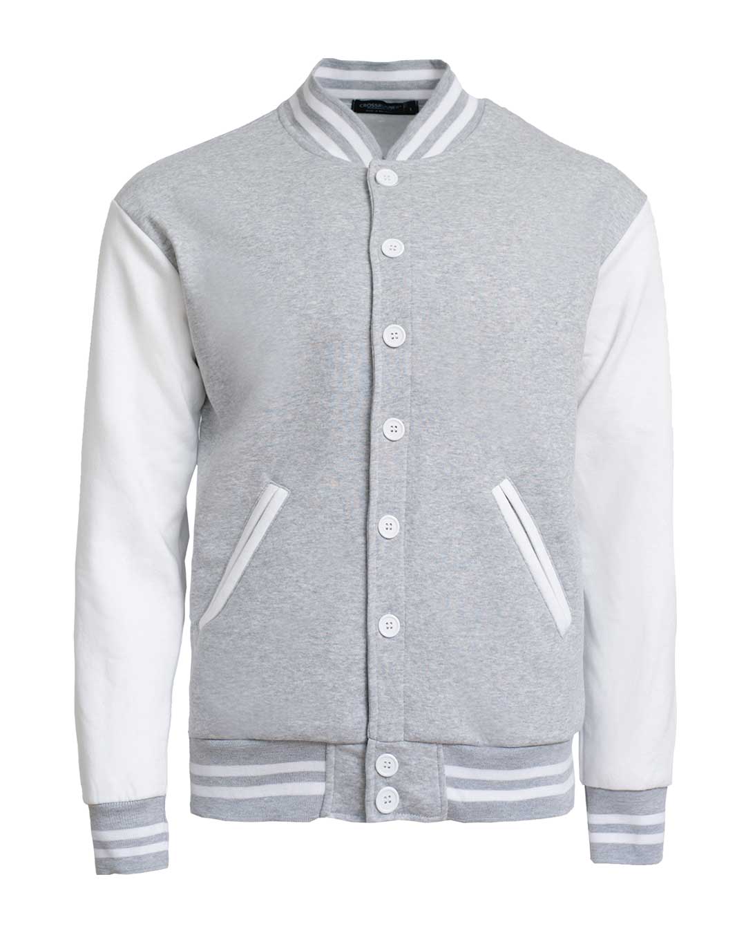 Varsity Jacket Grey White