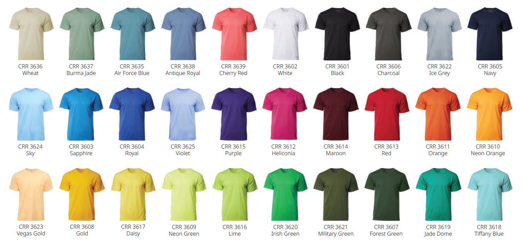 CRR3600 - Crossrunner Performance Round Neck 100% Performance Dry Pique