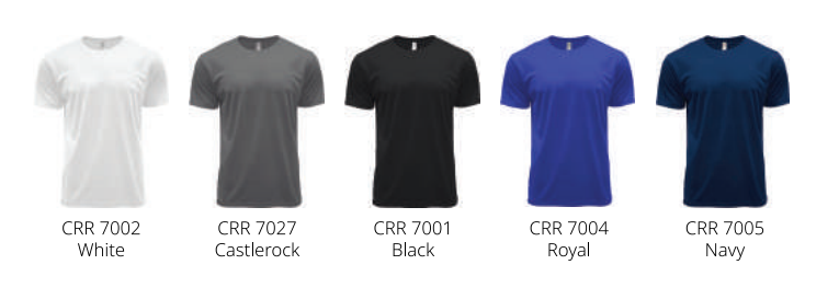 CRR7000 - Crossrunner DRYtec Unisex Round Neck Tee 100% Performance Pindot 130gsm