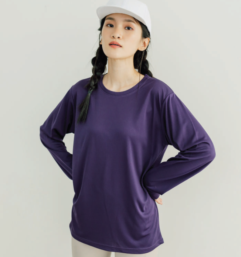 CRR70400 - Crossrunner DRYtec Unisex Long Sleeve Round Neck Tee 100% Performance Pindot 130gsm