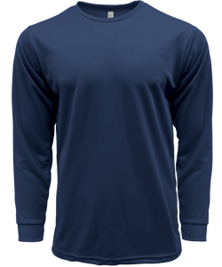 CRR70400 - Crossrunner DRYtec Unisex Long Sleeve Round Neck Tee 100% Performance Pindot 130gsm