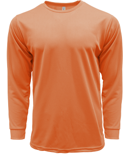 CRR70400 - Crossrunner DRYtec Unisex Long Sleeve Round Neck Tee 100% Performance Pindot 130gsm