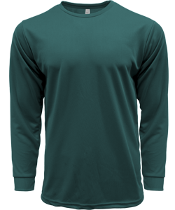 CRR70400 - Crossrunner DRYtec Unisex Long Sleeve Round Neck Tee 100% Performance Pindot 130gsm