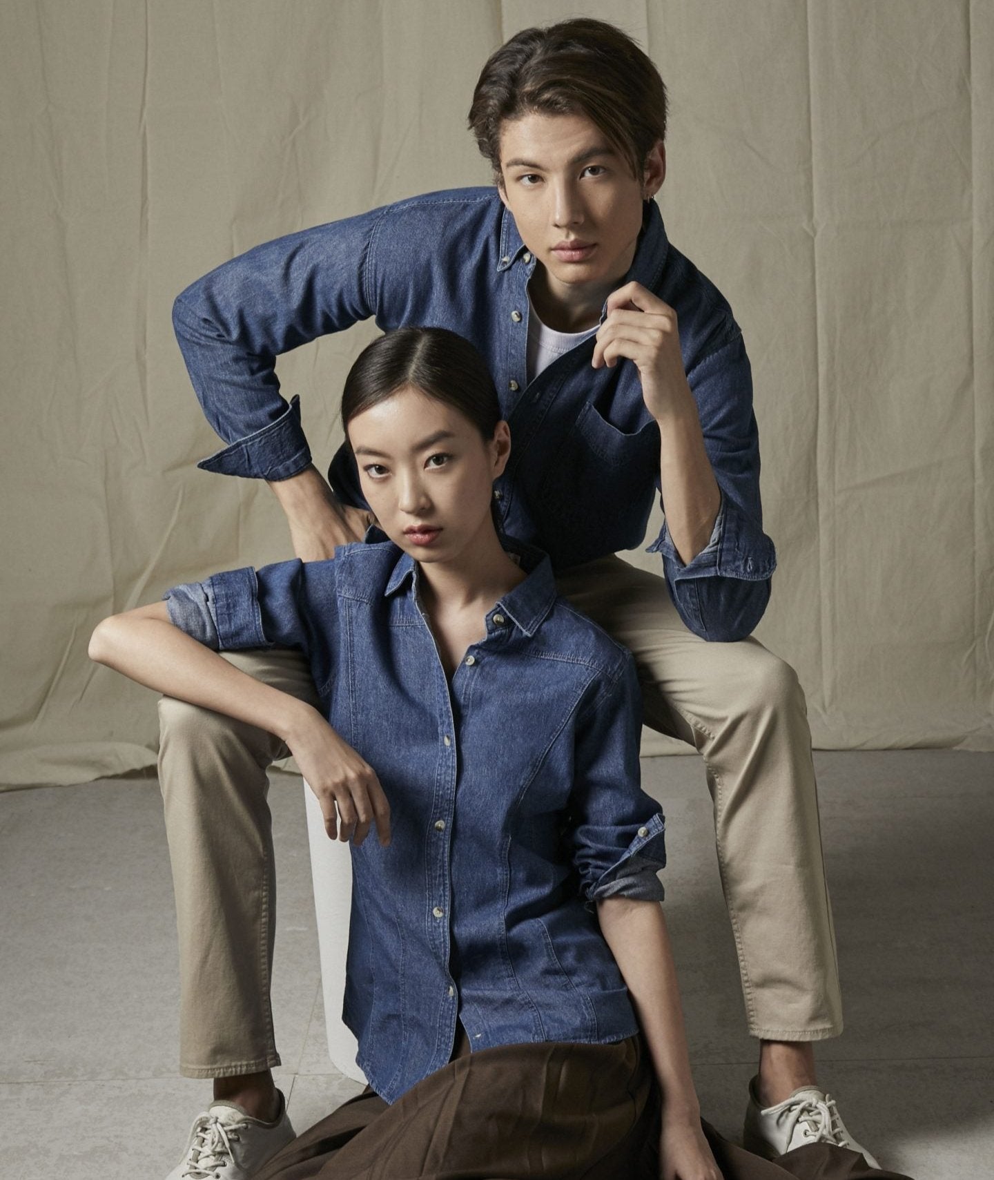 D01 - Long Sleeved Denim Shirt Unisex