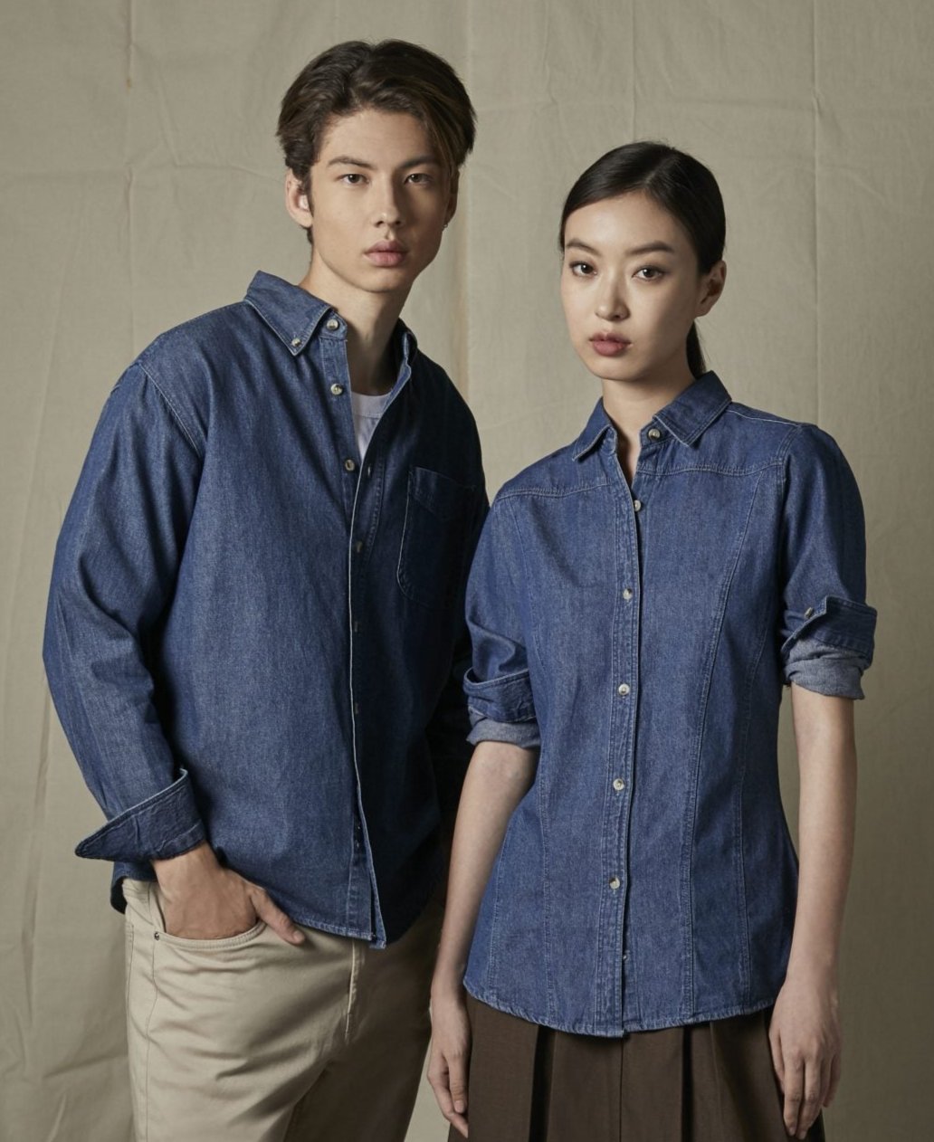 D02 - Short Sleeved Denim Shirt Unisex