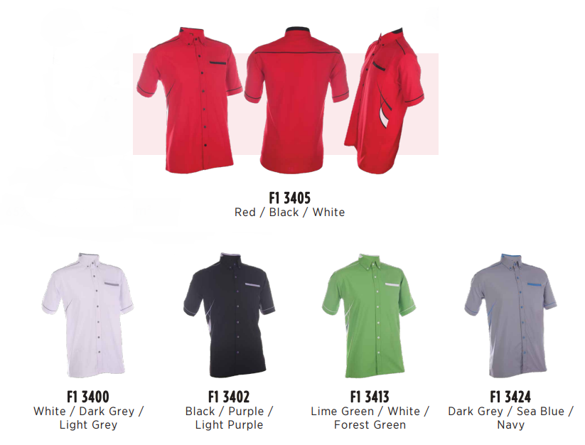 F134 - UNISEX CORPORATE UNIFORM Short Sleeve Shirt