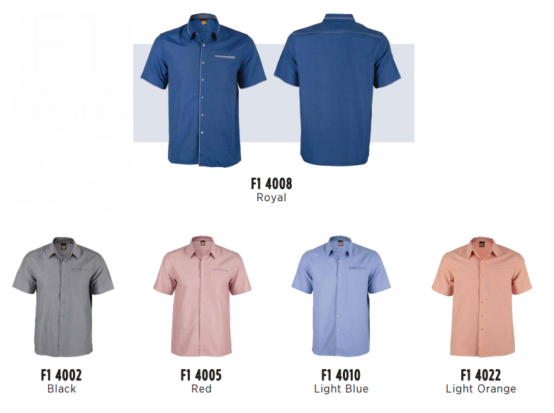 F140 - UNISEX CORPORATE UNIFORM Short Sleeve Shirt