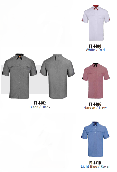 F144 - UNISEX CORPORATE UNIFORM Short Sleeve Shirt