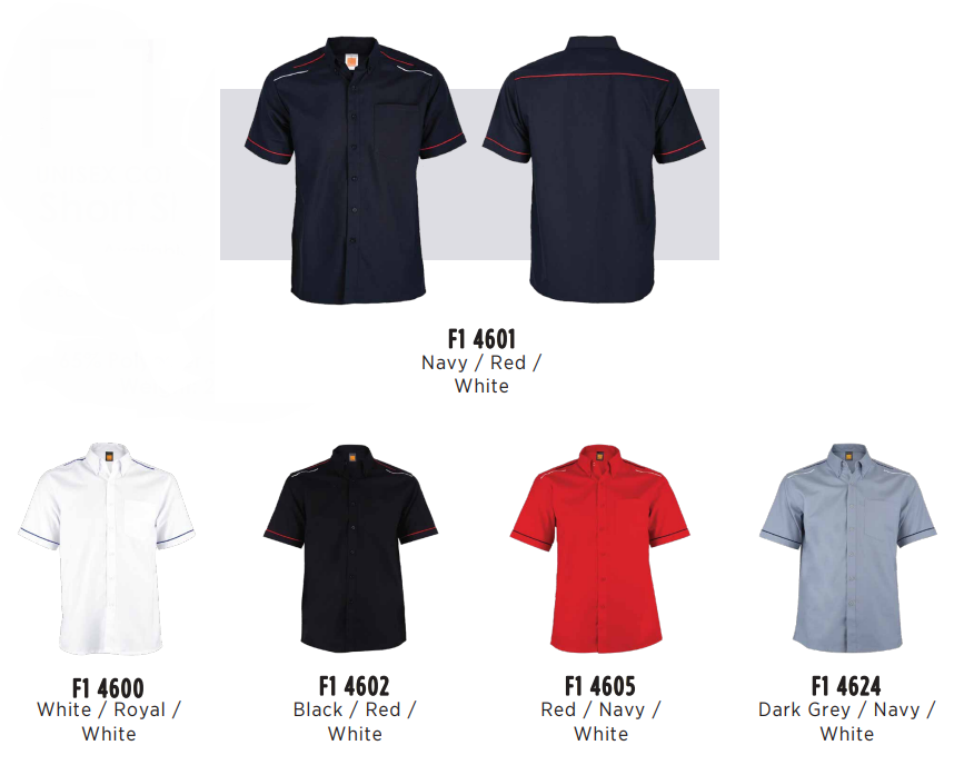 F146 - UNISEX CORPORATE UNIFORM Short Sleeve Shirt 200gsm