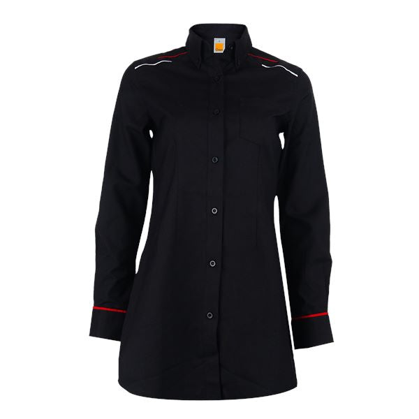 F147 - FEMALE CORPORATE UNIFORM Long Sleeve Muslimah Shirt 200gsm