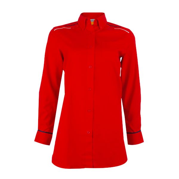 F147 - FEMALE CORPORATE UNIFORM Long Sleeve Muslimah Shirt 200gsm