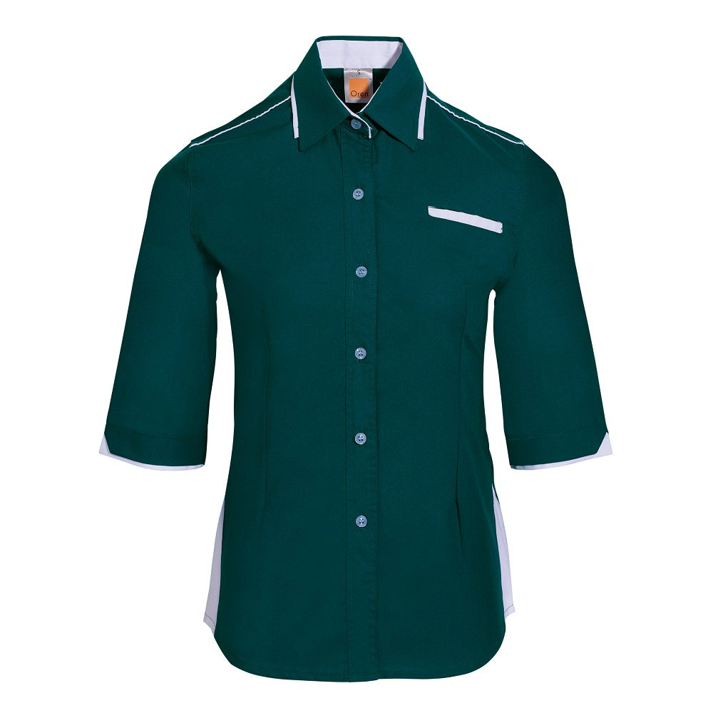 F117 - FEMALE CORPORATE UNIFORM 3/4 Sleeve Shirt