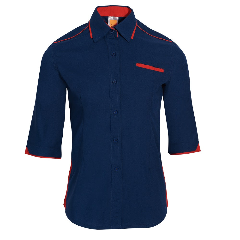F117 - FEMALE CORPORATE UNIFORM 3/4 Sleeve Shirt