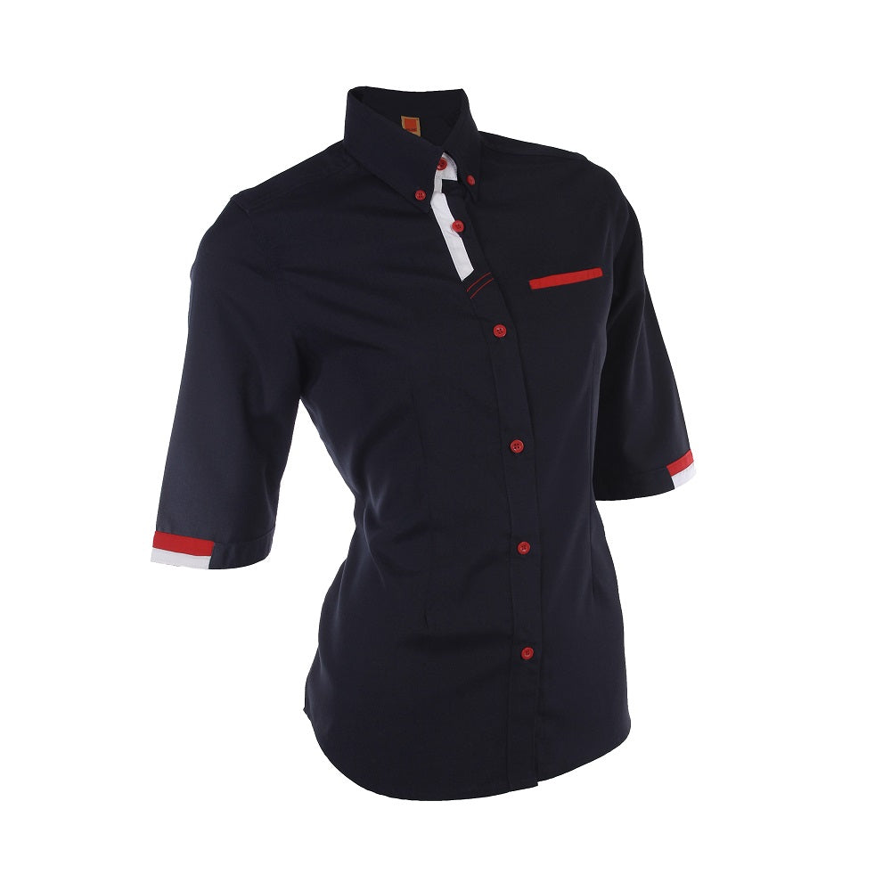 F127 - FEMALE CORPORATE UNIFORM 3/4 Sleeve Shirt
