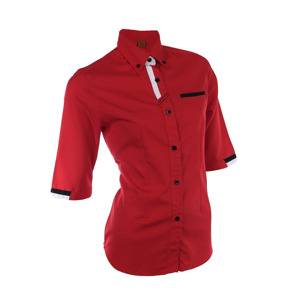 F127 - FEMALE CORPORATE UNIFORM 3/4 Sleeve Shirt