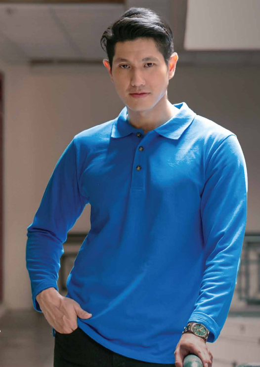HC09 - Unisex CVC Honeycomb Long Sleeve Polo Shirt 220-230gsm