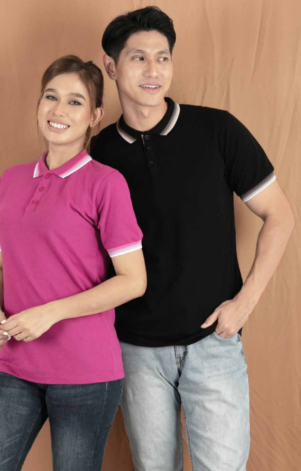 HC12 - Unisex CVC Honeycomb Multi Tipped Collar & Cuff Polo Shirt 220-230gsm