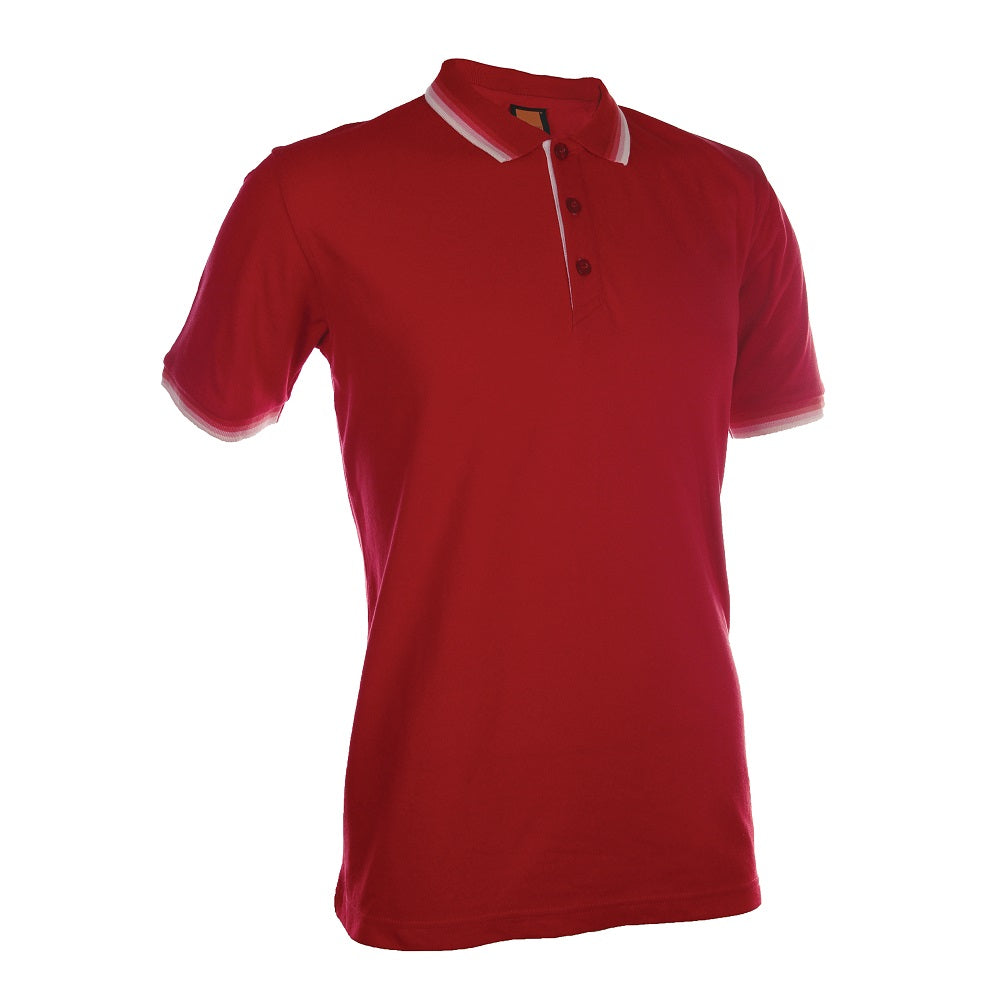 HC12 - Unisex CVC Honeycomb Multi Tipped Collar & Cuff Polo Shirt 220-230gsm