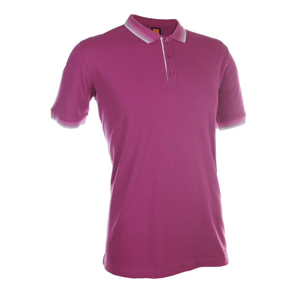 HC12 - Unisex CVC Honeycomb Multi Tipped Collar & Cuff Polo Shirt 220-230gsm