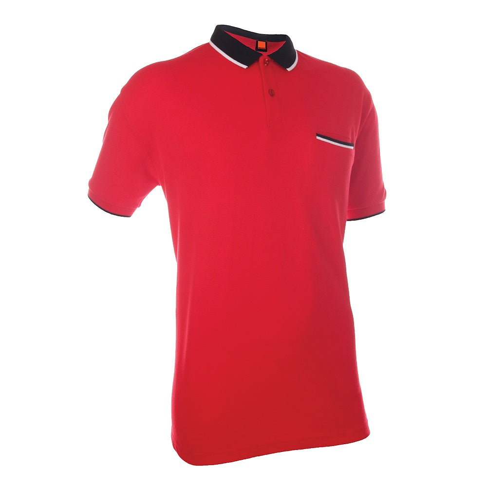 HC15 - Unisex CVC Honeycomb Tipped Collar & Cuff Polo Shirt 220-230gsm