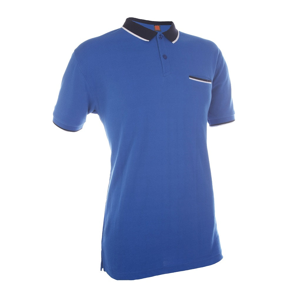 HC15 - Unisex CVC Honeycomb Tipped Collar & Cuff Polo Shirt 220-230gsm