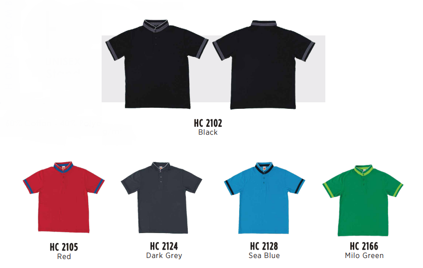 HC21 - Unisex CVC Honeycomb Stand Collar Polo Shirt 220-230gsm