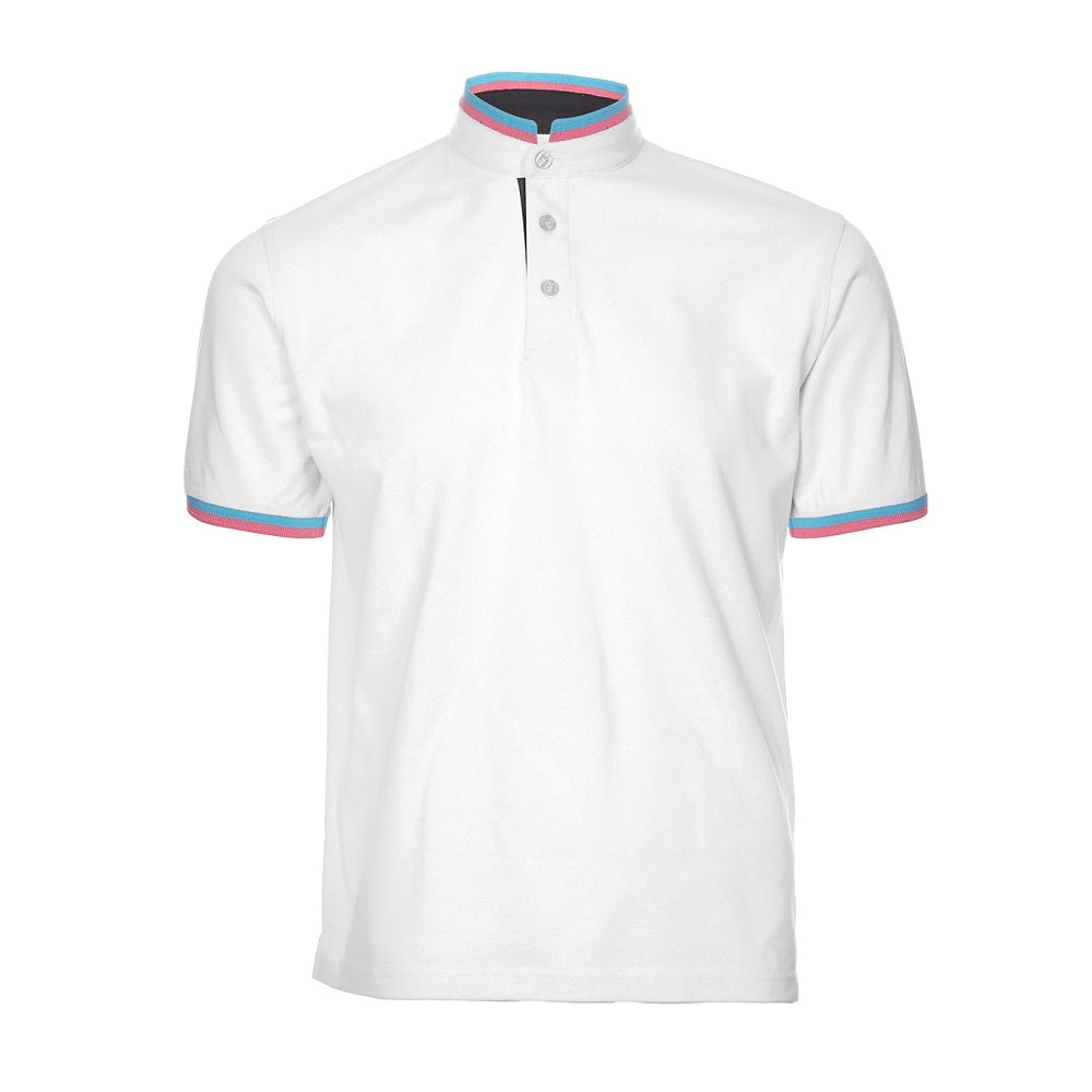 HC23 - Unisex CVC Honeycomb Stand Collar Polo Shirt 220-230gsm