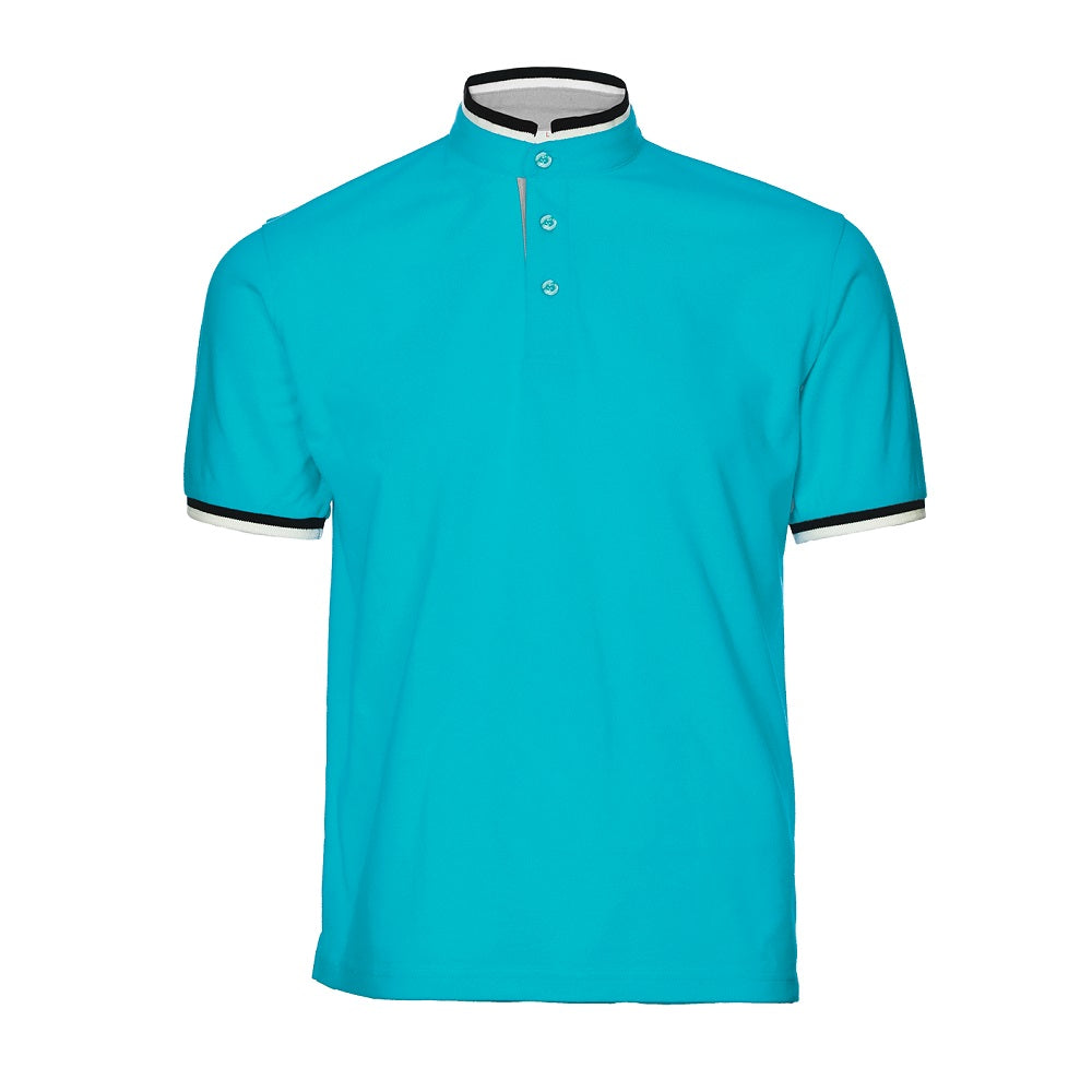 HC23 - Unisex CVC Honeycomb Stand Collar Polo Shirt 220-230gsm