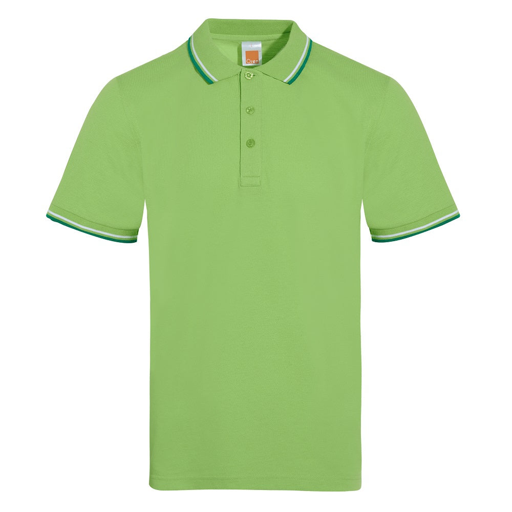 HC24 - Unisex CVC Honeycomb Tipped Collar & Cuff Polo Shirt 220-230gsm