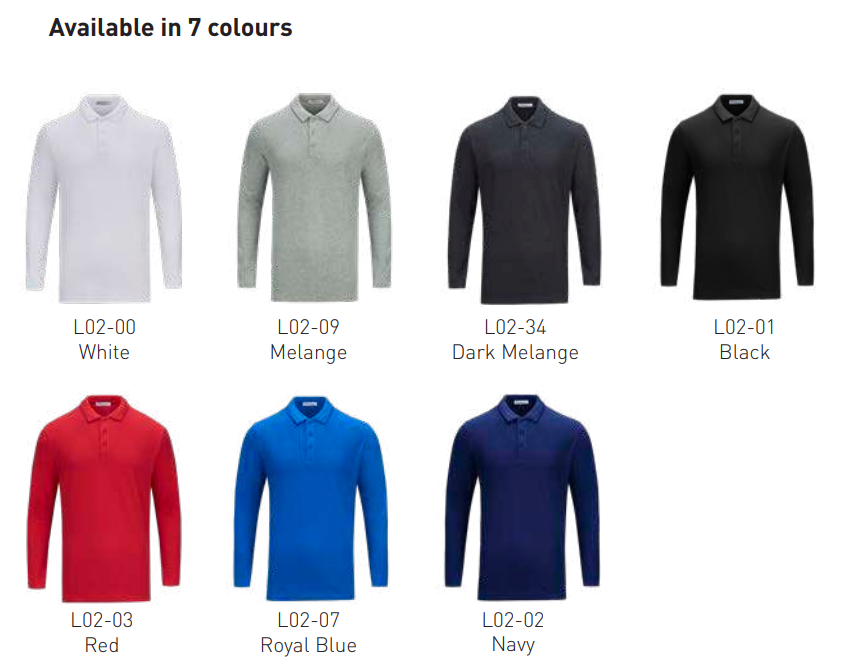 L02 - Honeycomb Classic Polo Long Sleeved- 210GSM