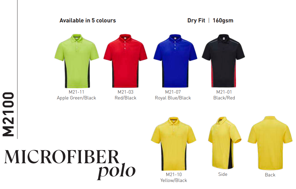 M2100 - Microfiber Polo 160GSM