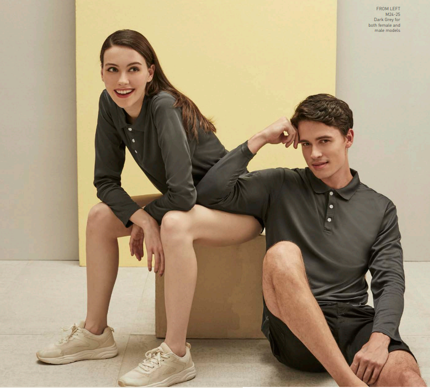 M2400 UNISEX - Microfiber Polo Long-Sleeved 160GSM