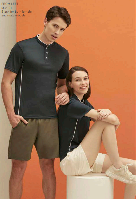 M3300 - Microfiber Mandarin Collared Polo 160GSM