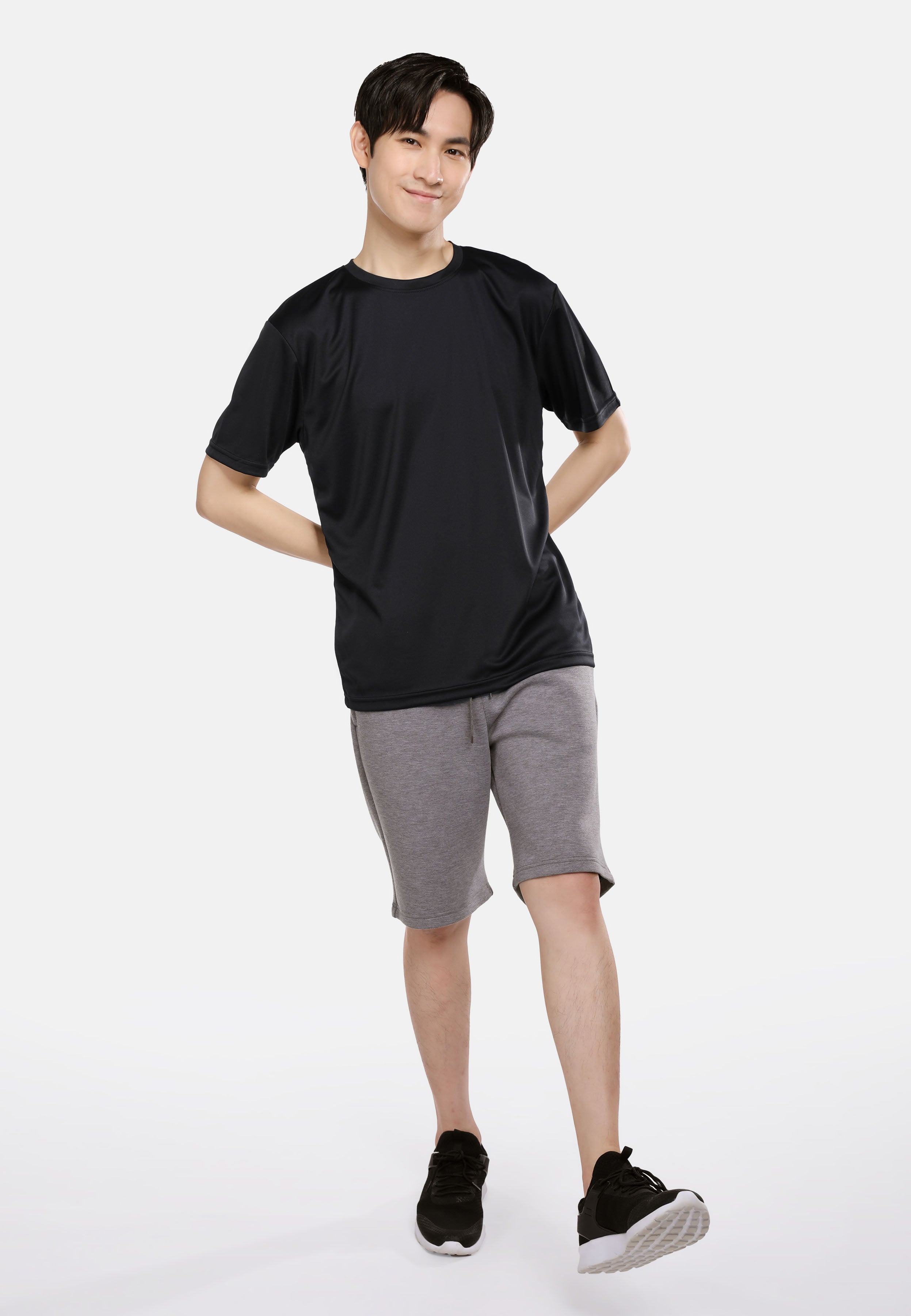 Men's Black Microfiber T-Shirt