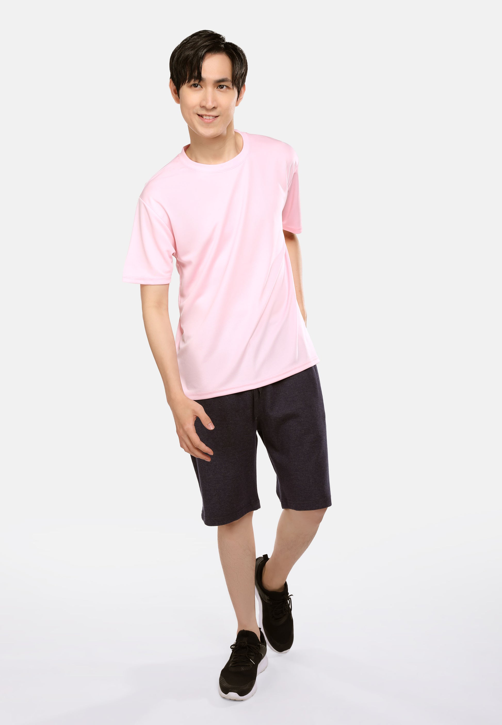 Men's Light Pink Microfiber T-Shirt