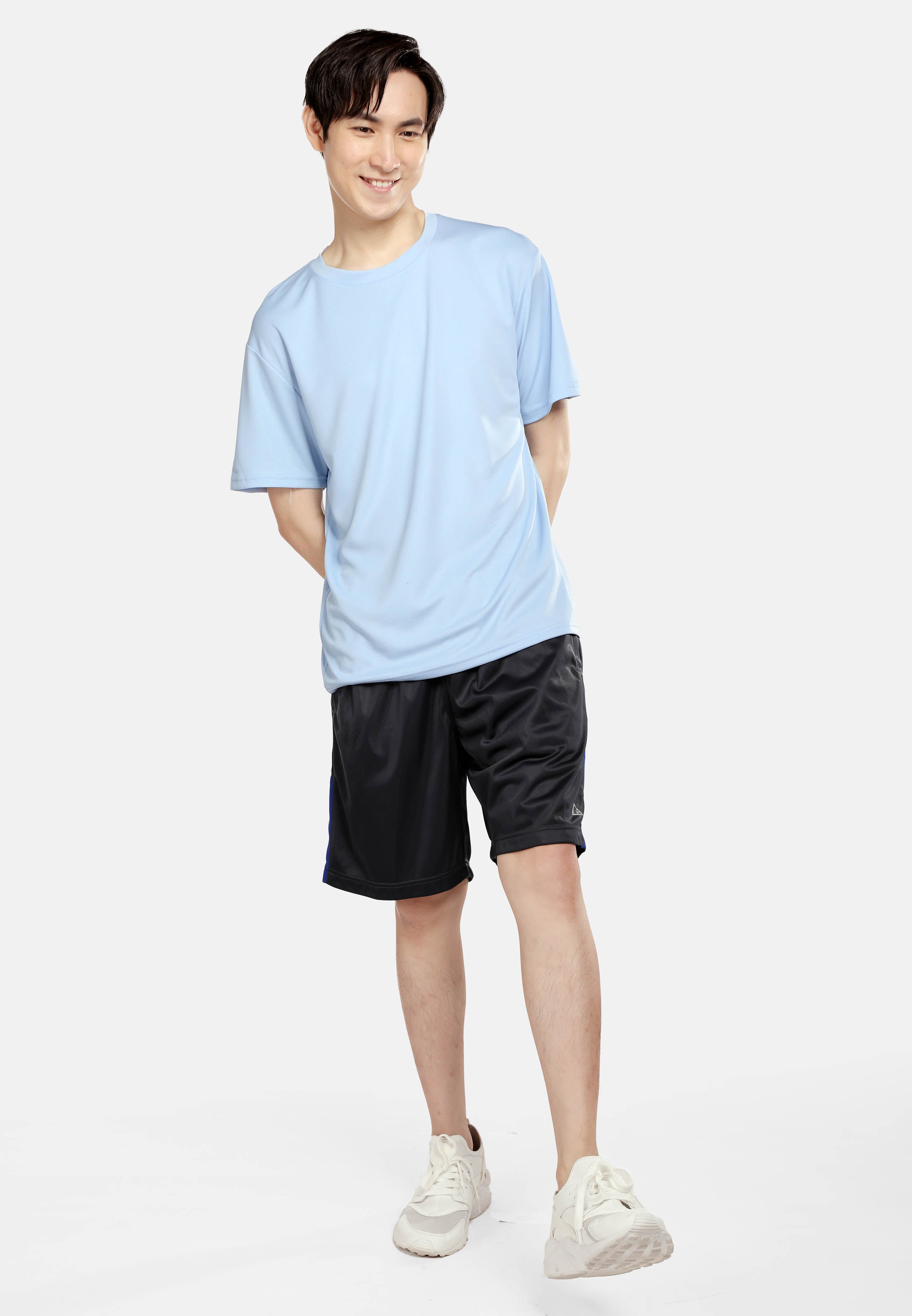 Men's Light Blue Microfiber T-Shirt