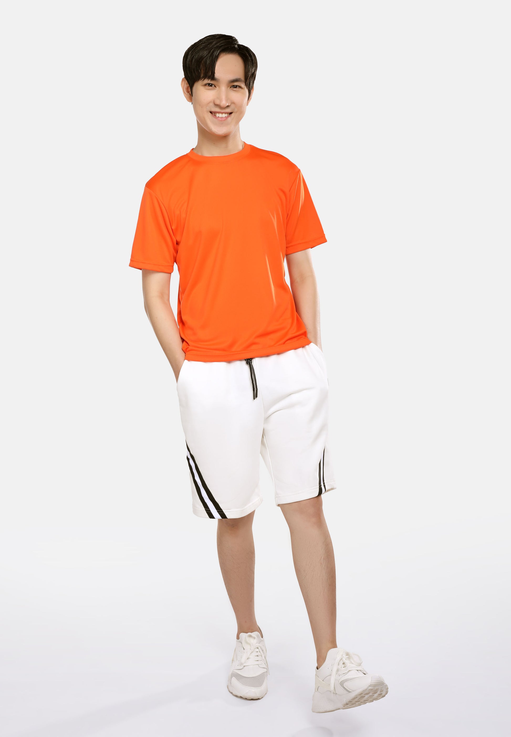  Men's Orange Microfiber T-Shirt