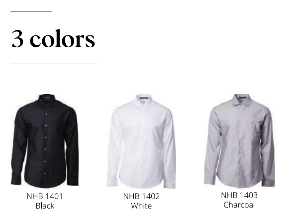 NHB1400 - North Harbour Long Sleeve Premium Oxford