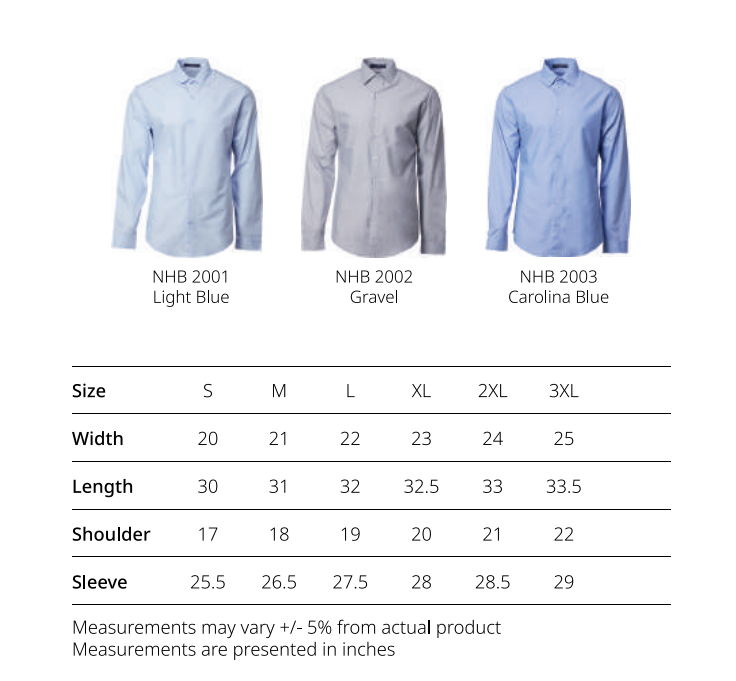 NHB2000 - North Harbour Cotton Rayon Shirt - Long Sleeve